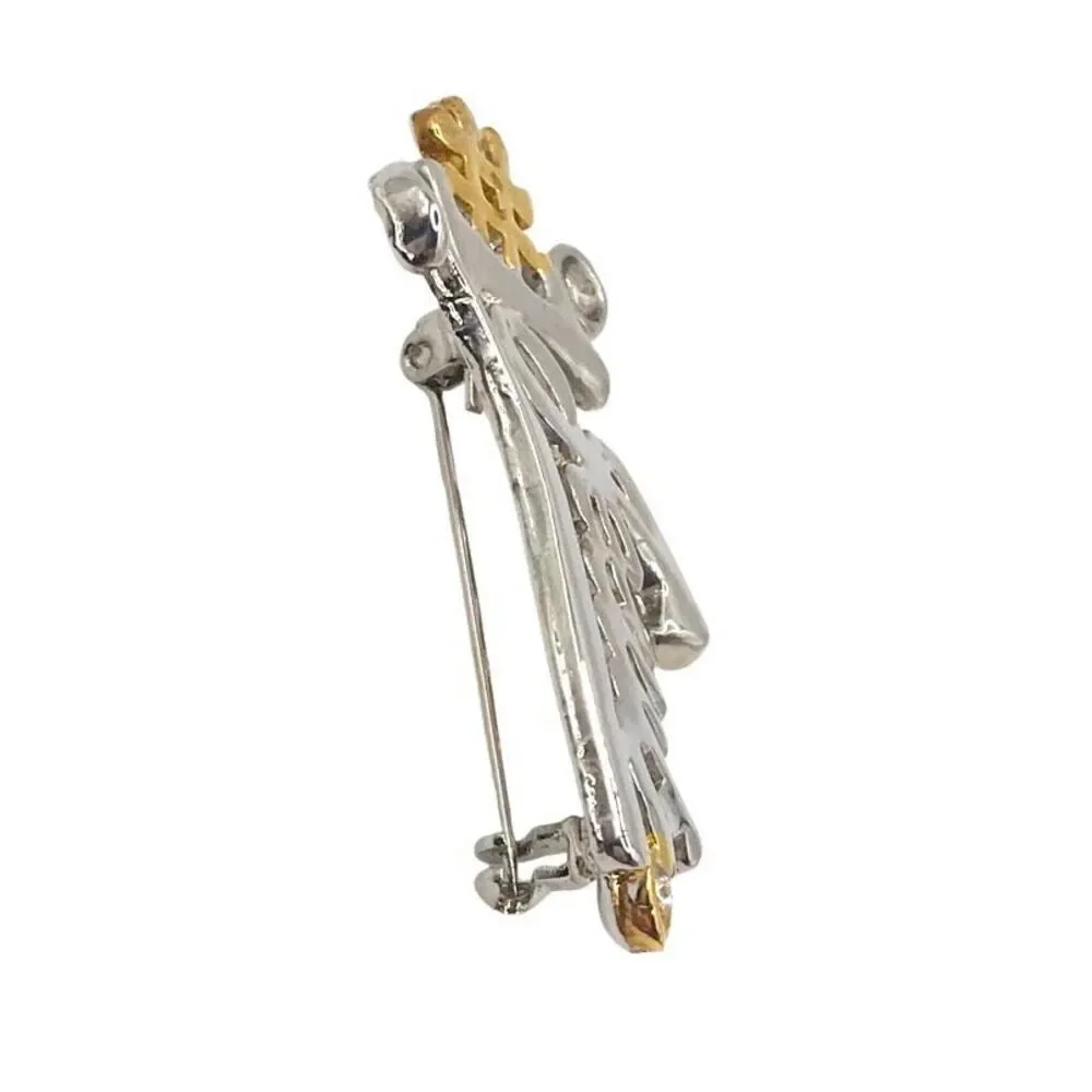 Two Tone #1 Jesus Brooch Necklace Pendant